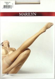 Marilyn COCO K05 R3/4 pończochy beige kryształek